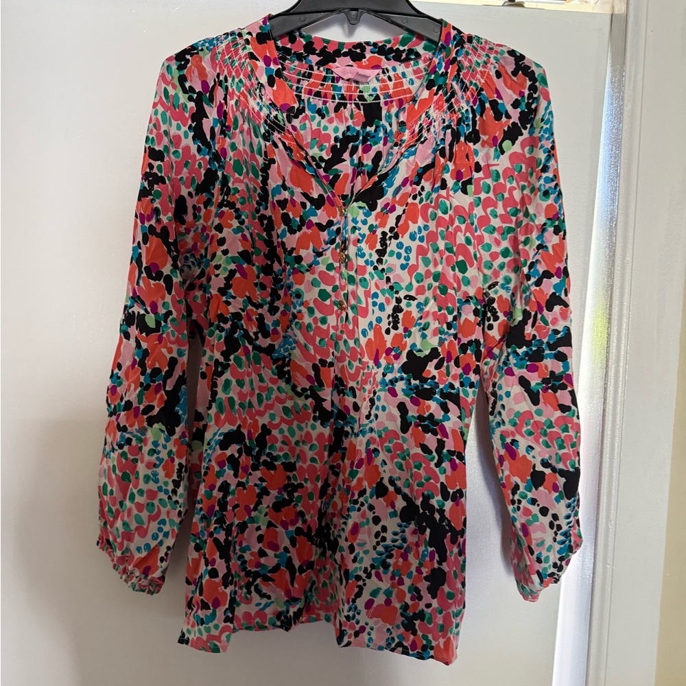 Lilly Pulitzer Multicolor Elsa Blouse Vibrant and Stylish